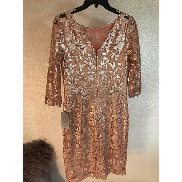 Tadashi Shoji Sequin Lace Formal Dress - Picture 2 of 6